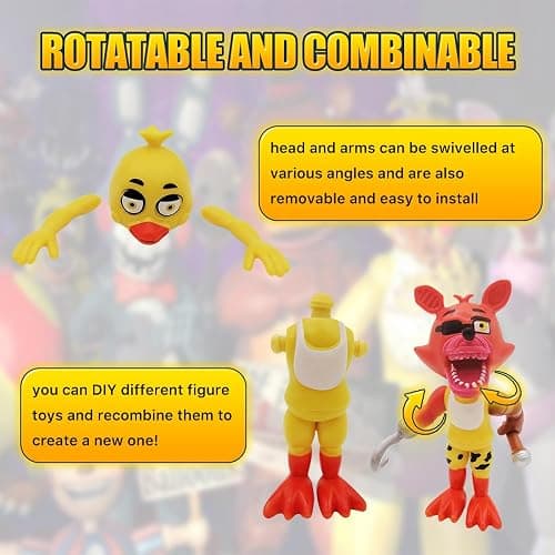 Action Figure Toy, 18 Pcs Game Figures Toys, Movable Joints Toys Dolls, Collectible Figure Gifts for Kids, Colourful thumbnail 4