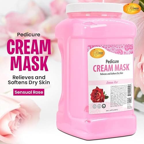 SPA REDI - Body and Foot Cream Mask, Sensual Rose, 128 Oz - Pedicure Massage for Tired Feet and Body, Hydrating, Fresh Skin - Infused with Hyaluronic Acid, Amino Acids, Panthenol, Comfrey Extract thumbnail 2