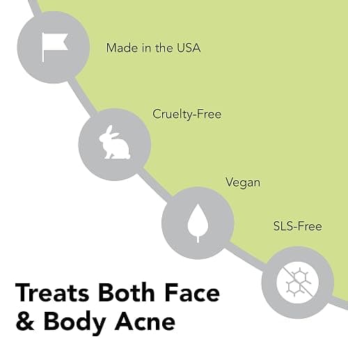 humane Benzoyl Peroxide Acne Body Wash - 10% Maximum-Strength Face, Skin, Butt, and Back Acne Treatment - 8 Fl Oz - Dermatologist-Tested Non-Foaming Acne Face Wash Cleanser - Vegan, Cruelty-Free thumbnail 5