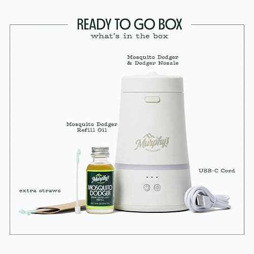 Murphy's Naturals Mosquito Dodger Zone Repellent, Outdoor Mosquito Spray, Essential Oils, 15-Foot Zone, Repels for 30 Hours, Refill Included. thumbnail 6