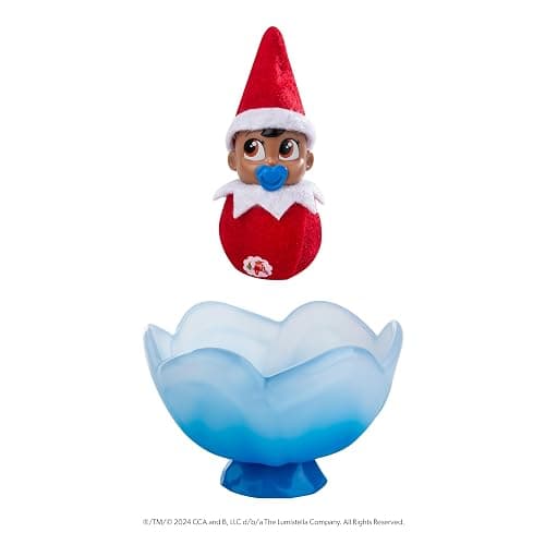 The Elf on the Shelf Frost Pips Mini Blooms Elf Baby Boy with Brown Eyes - Includes Frost Flower Cradle - for Ages 3 Years and Above thumbnail 3