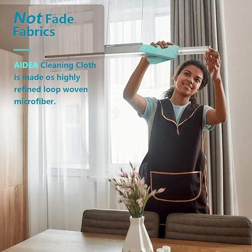 AIDEA Microfiber Cleaning Cloth, 8PK, All Purpose Microfiber Towels, Absorbent Cleaning Rags Kitchen Towels, Lint Free Dusting Cloth for House, Kitchen, Car, Window, 12"×12" thumbnail 8