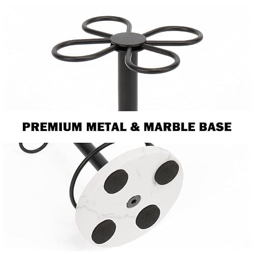 HarJue Toothbrush Holder Stand for Bathroom, Metal Toothbrush Organizer with Marble Base, Toothbrush Storage Collection for Family, Suitable for Home Hotel Countertop Vanity (Small, Matte Black) thumbnail 7