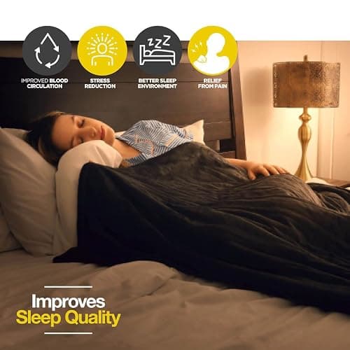 Medical king Heated Blanket, Machine Washable Extremely Soft & Comfortable Electric Blanket Throw Fast Heating with Hand Controller 10 Heating Settings & auto Shut-Off (Gray, 50 x 60) thumbnail 7