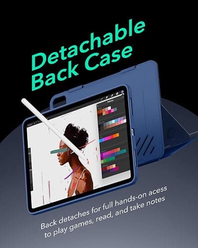 ESR for iPad Air 13 Inch Case (2025/2024) M3/M2, Removable Magnetic Cover, Adjustable Portrait/Landscape Stand with Raised Screen View, 9 Standing Angles, Shift Series, Blue thumbnail 7