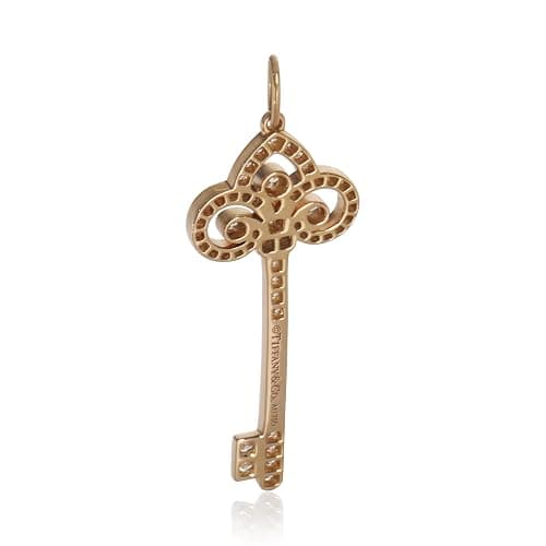 Tiffany & Co., Pre-Loved Fluer De Lis Pendant Necklace, Rose Gold, Diamond, 37 mm thumbnail 4
