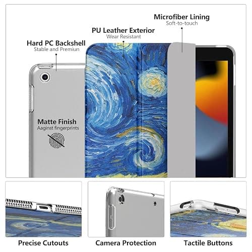 MoKo Slim Smart Stand Cover Case for iPad 10.2 Inch 2021/2020/2019 with Auto Wake/Sleep thumbnail 4