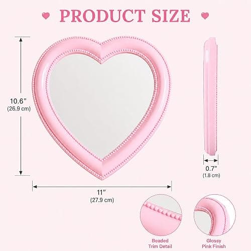 Mokoze Heart Shaped Mirror thumbnail 3