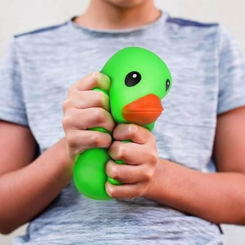 Duck Squishy Jumbo, Squeezable Gaint Squishy Sensory Stress Ball, Novelty Anxiety Relief Fidget Toy for Adults & Desk Use (A-yellow) thumbnail 2
