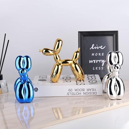 XIAOMAGG Silver Balloon Dog Decor - Animal, Shelf, Preppy Room, Cute Statue, Modern Sculpture, Gold Decorations, Small Figurines thumbnail 6