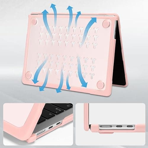 MOSISO Compatible with MacBook Air 13 inch Case 2025 2024 2023 2022 M4 A3240 M3 A3113 M2 A2681, Soft TPU Bumper Anti-Fingerprint Hard Case&Keyboard Cover for MacBook Air 13.6 inch Case, Pink thumbnail 5