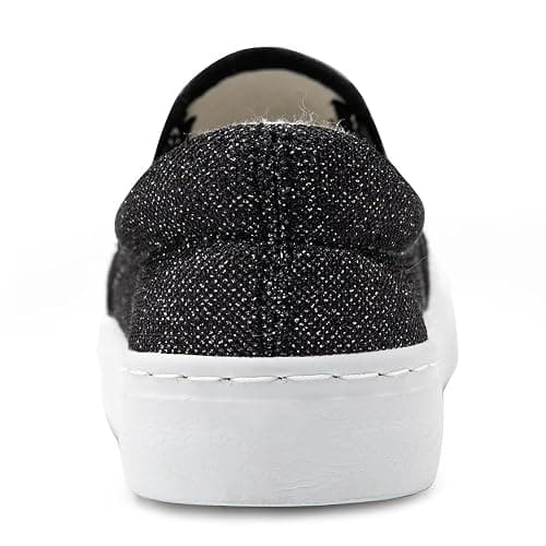 Toandon Toddler Girls Kids Sparkle Slip On Sneakers Loafers Age 2-10 thumbnail 4