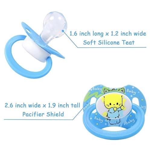 LittleForBig Bigshield Generation-II Adult Sized Pacifier Baby Cuties Pattern Blue Kitty thumbnail 7