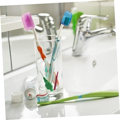 SKISUNO 30pcs Portable Toothbrush Head Covers Travel Toothbrush Holder Cap Soft Brush Cover Case thumbnail 2