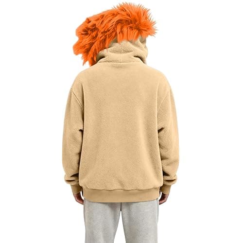 Big Mouth Monster Pullover Hoodies Flannel Unisex Halloween Cosplay pajamas | 3d Plush Monster Hood, Surprise for Friends, Lightweight Thick Plush, Loungewear Pajamas, Drop Shoulder, Novelty thumbnail 2