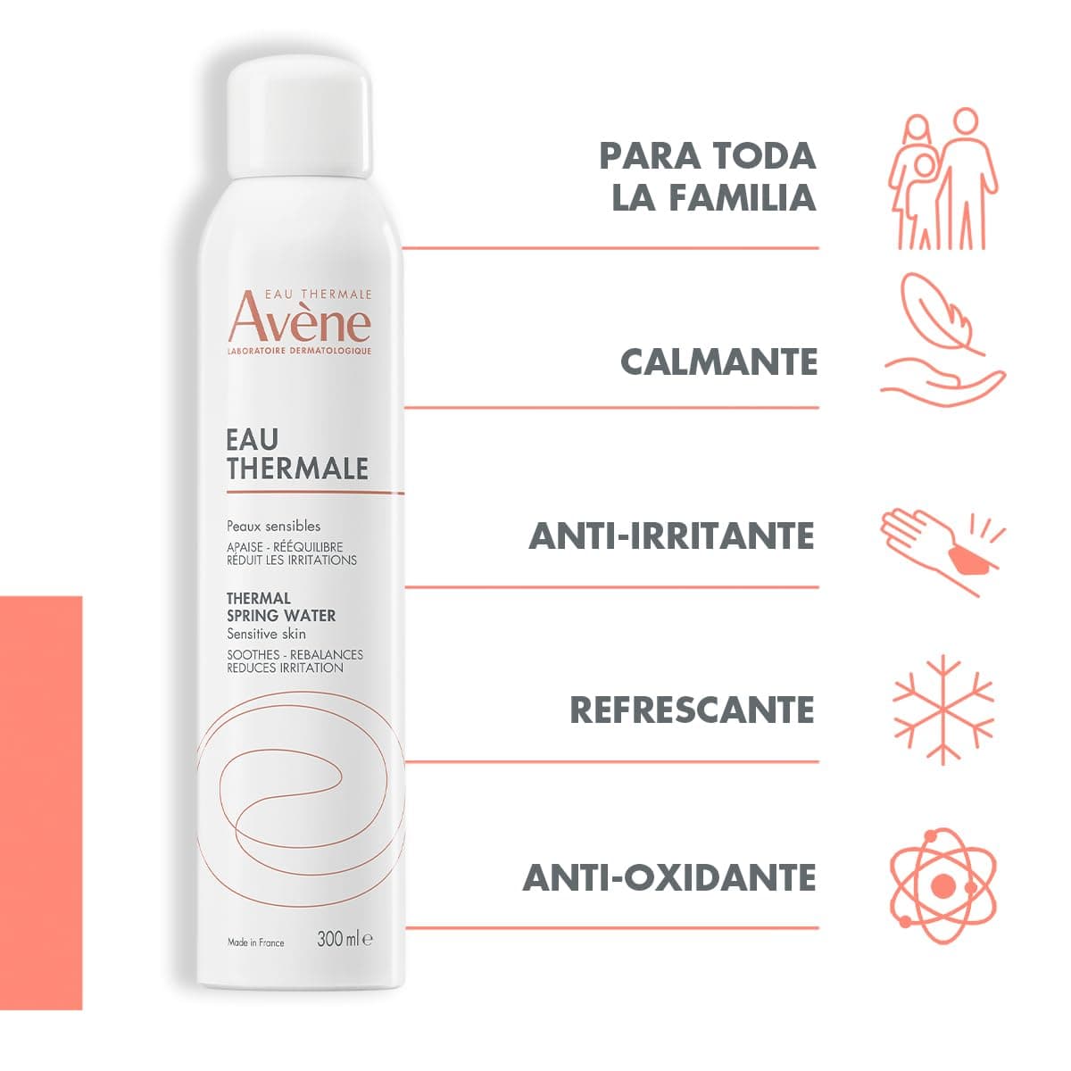 AVENE Agua Termal en Spray, Calmante Piel Sensible, Uso Facial y Corporal, 300ml thumbnail 2
