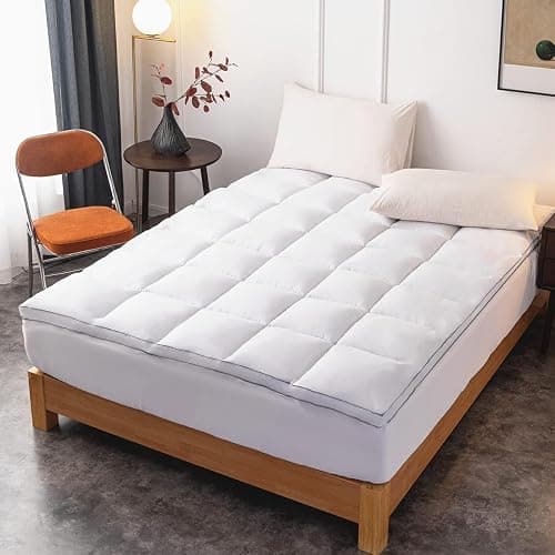DROVAN Mattress Pad Twin Size - Extra Thick Mattress Cover - Pillow Top Deep Pocket with Breathable 7D Spiral Fiber Filling Cooling Mattress Topper thumbnail 7