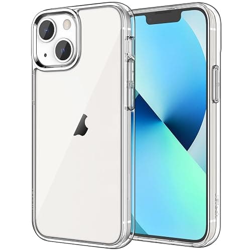 JETech Hülle für iPhone 13 6,1 Zoll, Nie Vergilbung Stoßstange handyhülle, Anti-Kratzt Transparent Rückseite (Durchsichtig) - Image 1