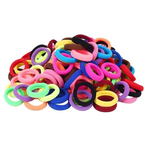 QRTVI 120 Pcs Baby Hair Ties, Cotton Toddler Hair Ties for Girls and Kids, Multicolor Small Seamless Hair Bands Elastic Ponytail Holders(15 Colors) thumbnail 2