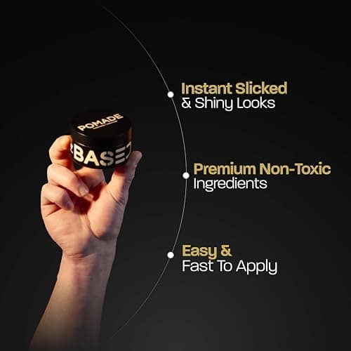 BASED Pomade for Men, Quality Hair Care with Medium Hold, Natural Shine & Fragrance, Easy to Apply & Great for All Hair Types, Hydrating and Nourishing Pomade (3 Oz Pack of 1) thumbnail 2