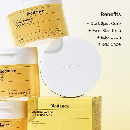 Biodance Vita Niacinamide Gel Toner Pads, Dark Spot Corrector, Evening Skin Tone, Gentle Exfoliating Toner Pads with Vitamin C, Pre-Soaked Pads, Korean Skin Careㅣ4.93 fl.oz.(140g)*60Pads thumbnail 5