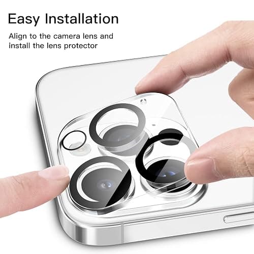 JETech Camera Lens Protector for iPhone 14 Pro 6.1-Inch and iPhone 14 Pro Max 6.7-Inch, 9H Tempered Glass, Anti-Scratch, Case Friendly, Does Not Affect Night Shots, HD Clear, 3-Pack thumbnail 4