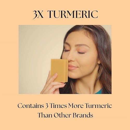 Aspen Kay Naturals Turmeric Soap for Face & Body - made with Organic Shea Butter, Chamomile & Calendula - Gentle Turmeric Face Wash, All Skin Types, Made in USA (2 pack) thumbnail 3