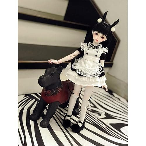 niannyyhouse 1/3 1/4 1/6 BJD Dolls Clothes Dress Apron Headdress Underpants Socks Bunny Maid Suit Ball Jointed Dolls Accessories Dress Up Gift (1/4BJD) thumbnail 6
