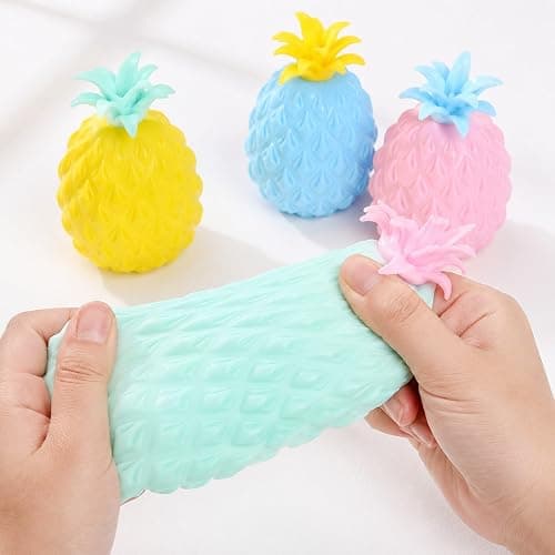 LUOZZY 4 Pcs Pineapple Squishy Toys for Stress Relief Decompression Toys | Squishy Pineapple Toy, Fruit Pineapple Stress Relief Squishy Toys thumbnail 7