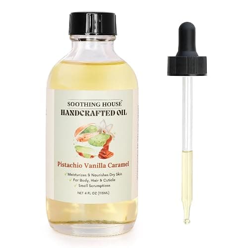 Soothing House Pistachio Vanilla Caramel Body Oil - Nourishing Body Moisturizer for Soft, Glowing Skin with Jojoba & Almond Oil (4 fl oz) thumbnail 2