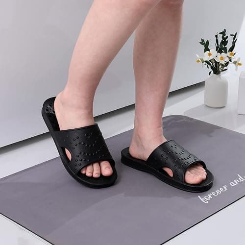 shevalues Shower Shoes for Women Men with Arch Support Quick Drying Pool Slides Lightweight Beach Sandals with Drain Holes thumbnail 2