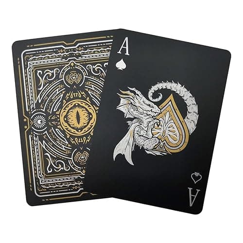 ACELION Waterproof Plastic Playing Cards, Deck of Cards, Gift Poker Cards (Dragon) - Image 1