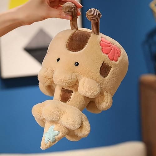 VLYUVUY Sand Castle Plush Toy, 9.8 Inch Cute Stuffed Animal, Soft Plushie Toy for Kids, Funny Beach Themed Room Decor, Cute Birthday Gift for Boys Girls thumbnail 4
