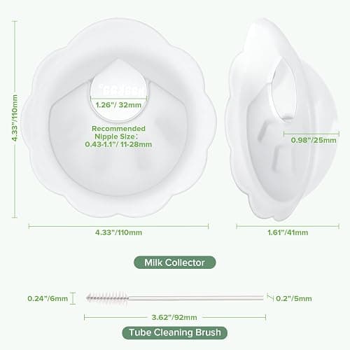 haakaa Petal Soft Silicone Milk Collector for Breastfeeding - 2PCS | Discreet Leak-Protection Breast Milk Saver, Reusable Breast Shells Milk Collection Cup for Breastfeeding with Cleaning Brush thumbnail 3