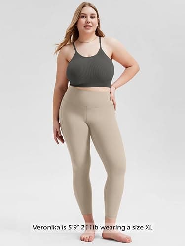 ODODOS Women's Crop 3-Pack Seamless Rib-Knit Camisole Crop Tank Tops thumbnail 4