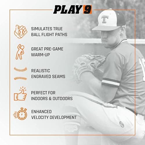 SHOP PLAY 9 - Plyometric Baseballs - Weighted Balls for Baseball - Arm Care, Velocity, and Strength Training - Weighted Baseballs for Throwing and Stretching - Textured Finish for Improved Grip thumbnail 4