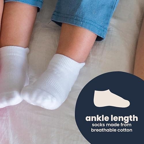 squid socks Cotton Socks | 0-6M, 6-12M, 12-24M, & 2T-3T | Grip Ankle Socks that Stay On | As Seen on Shark Tank thumbnail 4