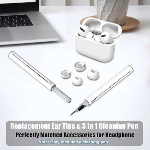 [3 Pairs] Replacement Ear Tips for AirPods Pro and AirPods Pro 2nd Generation with Noise Reduction Hole, 3 in 1 Cleaner Kit for AirPods 1 2 3 Pro/Pro 2, Silicone Ear Tips for AirPods Pro (S/M/L) thumbnail 7