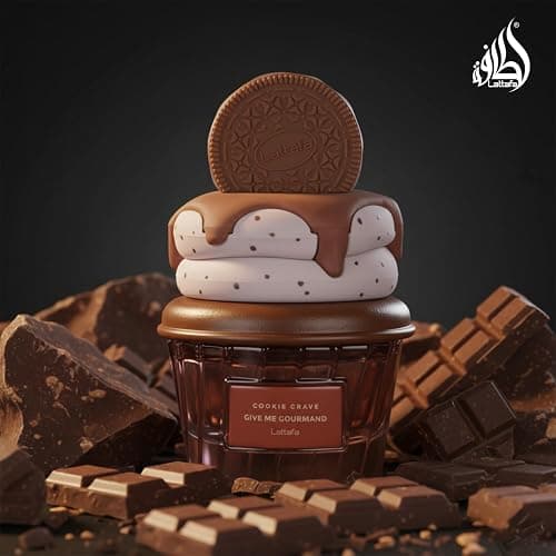 Lattafa Cookie Crave Eau de Parfum, Give me Gourmand Collection, 75ml Spray, Sweet Vanilla Cookie Scent, Cocoa Butter and Sugar Notes thumbnail 6