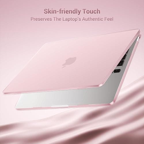 MOSISO Compatible with MacBook Air 13 inch Case M5 2026 M4 2025 M3 M2 2024-2022 A3449 A3240 A3113 A2681, Hard Shell&Keyboard Cover&Screen Film&Type C for MacBook Air 13.6 inch Case, Baby Pink thumbnail 6