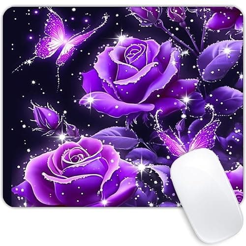 Deep Purple Rose Mouse pad Customized Mousepad Non-Slip Rubber Base Mouse Pads for Computers Laptop Office Desk Accessories Mouse pad - Image 1