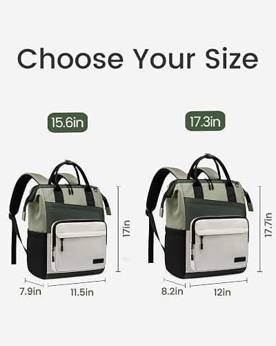 LOVEVOOK Laptop Backpack for Women, 17 Inch Travel Backpack for Work College Business, Water Resistant Teacher Nurse Bag with Large Capacity, School Bookbag Bags Cute Daypack for Woman Girls thumbnail 8