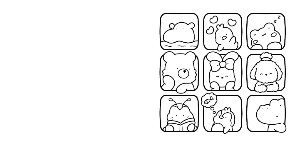Cozy Friends: Coloring Book for Adults and Kids (Cozy Spaces Coloring) thumbnail 2