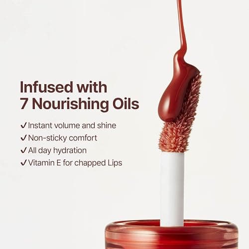 fwee 3D Voluming Gloss 70% (Rich) | Vanilla 70% | High Shine, Non-Sticky Lip Gloss for Makeup | Long-Lasting, Moisturizing Gel Formula | 30%, 70% Pigment Options | 5.3g thumbnail 7