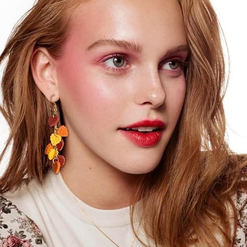 QLYOVWE Thanksgiving Maple Leaf Earrings for Women Handmade Red Yellow Clay Earrings Autumn Lightweight Fun Colorful Earrings Fall Wedding Jewelry Gift thumbnail 3