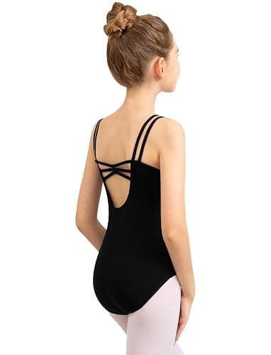 DANSHOW Girls Camisole Dance Leotard for Ballet Dancewear,Pinch V-neck - Image 1