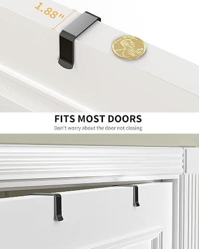 Moforoco 9-Tier Over The Door Pantry Organizer, Pantry Organization and Storage, Black Hanging Basket Wall Spice Rack Seasoning Shelves, Home & Kitchen Bedroom Bathroom House Essentials thumbnail 3