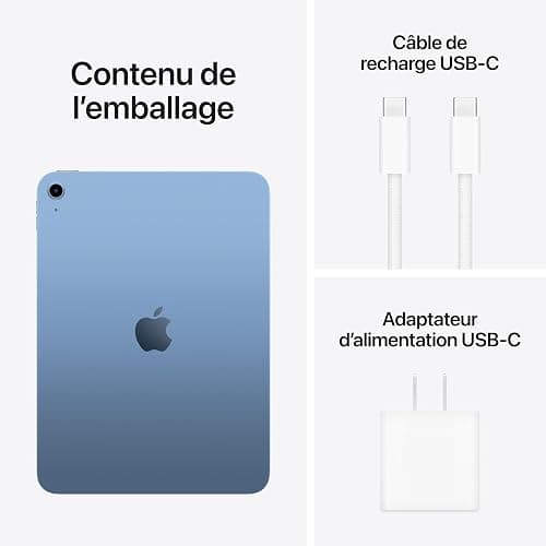 Apple iPad with A16 chip: 11-inch Liquid Retina Display, 128 GB, Wi-Fi 6, 12MP Front/12MP Back Camera, Touch ID, All-Day Battery Life — Blue thumbnail 6