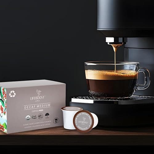 Lifeboost Organic Decaf Coffee K Cups - Low Acid Single Origin Non-GMO Mold Free Decaf Coffee Pods Compatible with Keurig & Keurig 2 - Third Party Tested for Mycotoxins and Pesticides - 10 Count thumbnail 3