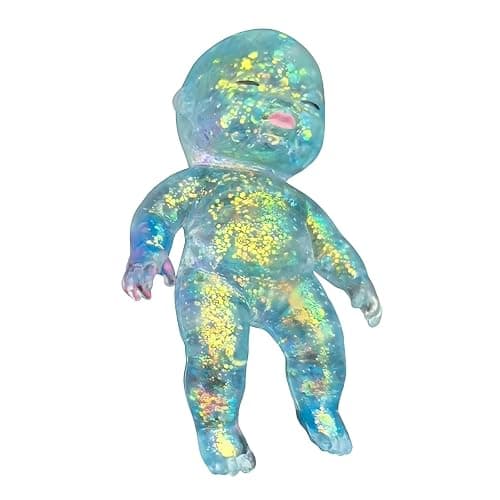 1PCS Squishy Babies Glitter Ultra Soft,Glitter Baby Squishy,Slow Rise Relaxing Sensory Fidget Relief Anxiety Stress,Soft Squeeze for Desk Toys,Party Decorations & Birthday Gifts(Green) - Image 1